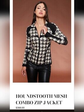 OO Lala Black & White Patterned Women's Jacket_L